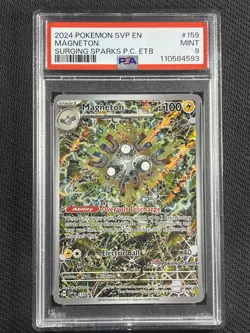 Pokemon Cards PSA 9 MINT Magneton Surging Sparks Pokemon Center ETB Promo #159 - Image 1