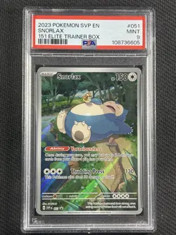 Pokemon Cards PSA 9 MINT Snorlax 151 ETB Promo S&V 2023 #051 - Image 1