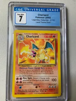 Charizard 3/110 Legendary Collection Set Non Holo Pokemon Card CGC 7 - Image 1