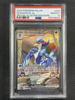 Pokemon Cards PSA 10 GEM MT Quaquaval Ex SIR Paldea Evolved S&V 2023 260/193 - Image 1