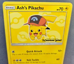 Ash's Pikachu SM111 Black Star Promo 2017 Pokemon Card TCG - Image 3
