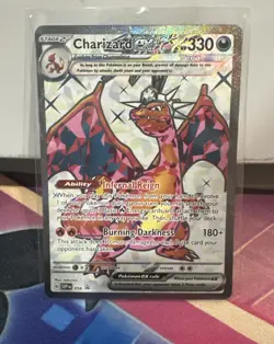 Pokemon Card - Charizard ex 056 Scarlet & Violet Black Star Promo Full Art Holo - Image 1
