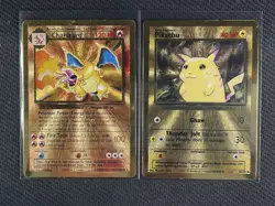 Pokemon Cards x2 Metal Charizard Pikachu Celebrations Promos 4/102 58/102 - Image 1