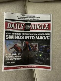 2025 SDCC Marvel Magic The Gathering Spider-Man Daily Bugle Newspaper Playmat(2) - Image 1