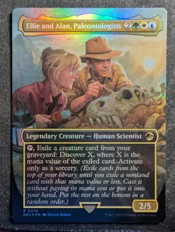 Ellie and Alan Paleontologists - Foil Borderless - Jurassic World Collection MTG - Image 1