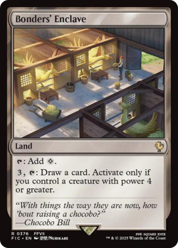 MTG magic 1x Bonders' Enclave SURGE FOIL (M/NM) Commander Final Fantasy - Image 1