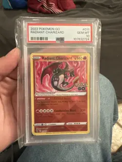 2022 Pokemon Go Radiant Charizard Holo Rare PSA 10 Gem Mint #011 - Image 1