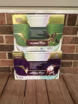 NEW-Pokemon TCG - Hisuian Zoroark VSTAR Premium Collection & Kleavor VSTAR Boxes - Image 2