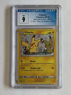 Pikachu Pokemon Black Star Promo Holo SM162 CGC Graded 9 - Image 1