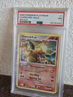 PSA 7 Charizard Holo Arceus #1 2009 Pokemon Platinum Arceus 101021585 - Image 1