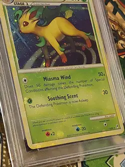 Pokemon PSA 8 Leafeon FULL HOLO BLEED 13/95 Call of Legends Rare 2011 Foil NM-MT - Image 3