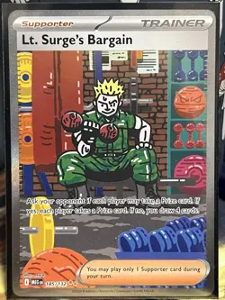 Lt. Surge's Bargain 185/132 Special Illustration Rare Pokemon Mega Evolution NM - Image 1