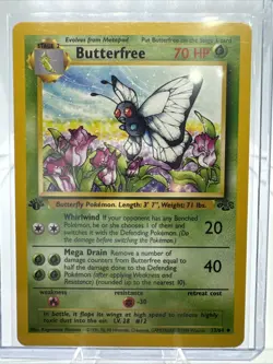 Pokemon TCG Butterfree 33/64 Jungle Base 1st Edition Uncommon NM 1999 Vintage - Image 1