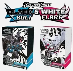 Pokemon TCG S&V Black Bolt & White Flare Booster Bundle (1x Each) - NEW - Image 1