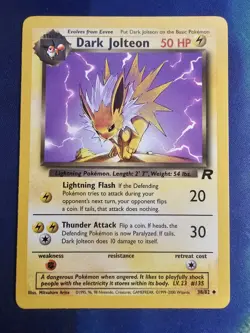 Pokemon TCG Dark Jolteon Team Rocket 38/82 Regular Unlimited Uncommon NM-LP - Image 1