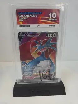 ACE 10 SALAMENCE V #185 DARKNESS ABLAZE 2020 POKEMON FULL ART NOT PSA - Image 1
