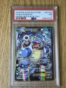 2016 Pokemon XY Black Star Promo Blastoise EX #XY122 HOLO PSA 7 NM - Image 1