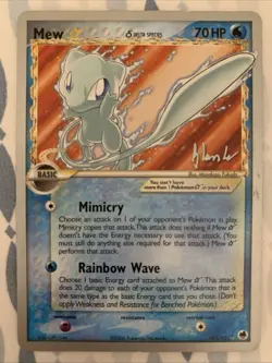 Pokemon 2008 World Championships Mew 101/101 Non-Holo Gold Star Delta Species - Image 1