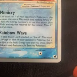 Pokemon 2008 World Championships Mew 101/101 Non-Holo Gold Star Delta Species - Image 5