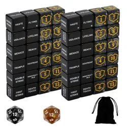50 Dice Counters For Magic The Gathering MTG CCG Card Gaming RARE NEW KID Gift - Image 1