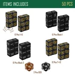 50 Dice Counters For Magic The Gathering MTG CCG Card Gaming RARE NEW KID Gift - Image 2