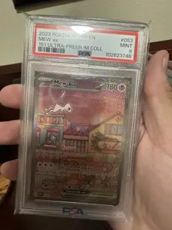 2023 Mew ex 053 Sv: Scarlet & Violet Promo Cards Black Star Holo PSA 9 - Image 2