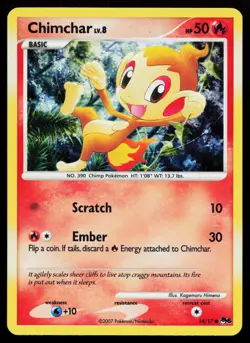 Chimchar 14/17 Common POP Series 6 Pokemon Card - Image 1