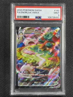Pokemon Cards PSA 9 MINT Snorlax Vmax Full Art Swsh Promo 142/202 - Image 1