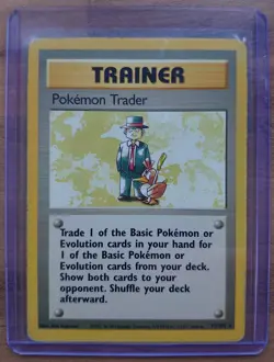 Pokemon Trader 77/102, Rare, Base Set, Unlimited, Pokemon Card - Image 1