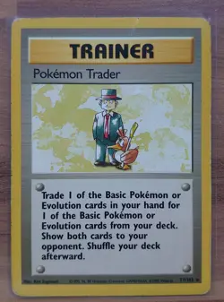 Pokemon Trader 77/102, Rare, Base Set, Unlimited, Pokemon Card - Image 3