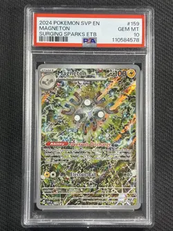 Pokemon Cards PSA 10 GEM MT Magneton Surging Sparks ETB Promo S&V 2024 #159 - Image 1