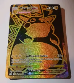 Pikachu VMAX Ultra Rare Full Art Gold Pokemon Card Lost Origins TG29/TG30 - Image 1