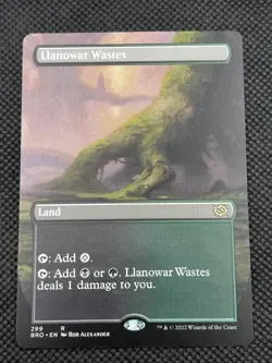 Llanowar Wastes (Borderless) #299 Normal The Brothers' War NM MTG - Image 1