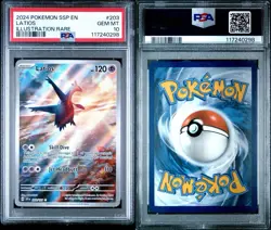 2024 Pokemon SSP Latios #203 Illustration Rare PSA Gem MT 10 - Image 3