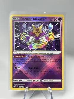 Radiant Alakazam Radiant Rare SWSH12: Silver Tempest 059/195 Pokemon - Image 1