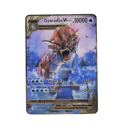 Gyarados VMax 10000point Gold Metal Pokemon Card Collectible Display Gift NEW - Image 1