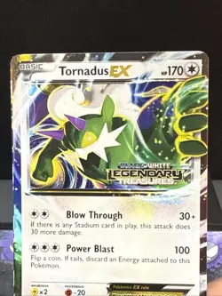 Pokemon Card Tornadus EX BW96 Legendary Treasures Prerelease Promo Light Play - Image 2