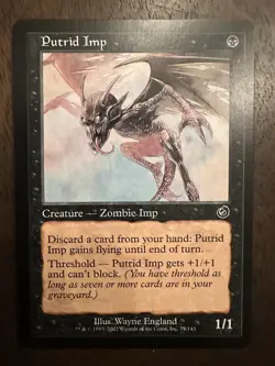 Putrid Imp : MTG Magic The Gathering / Torment #77 /LP-NM - Image 1