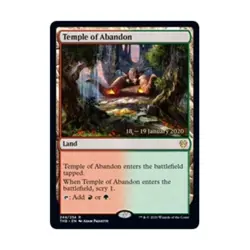 WOTC MtG Prerelease Promos Temple of Abandon (R) (Foil) NM - Image 1