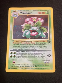 2000 Pokemon VENUSAUR Holo BLACK STAR PROMO Set Card #13 RARE WOTC As Is - Image 1