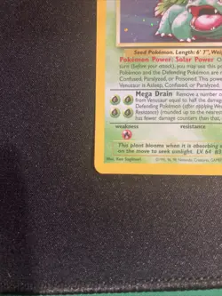2000 Pokemon VENUSAUR Holo BLACK STAR PROMO Set Card #13 RARE WOTC As Is - Image 2