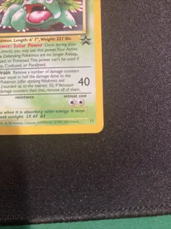 2000 Pokemon VENUSAUR Holo BLACK STAR PROMO Set Card #13 RARE WOTC As Is - Image 3