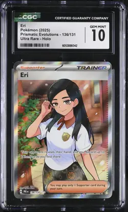 2025 Pokemon Prismatic Evolutions #136/131 Eri PSA CGC 10 - Image 1