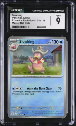 Slowking 2025 PRE Master Ball Holo 019/131 Pokemon PSA CGC 9 - Image 1