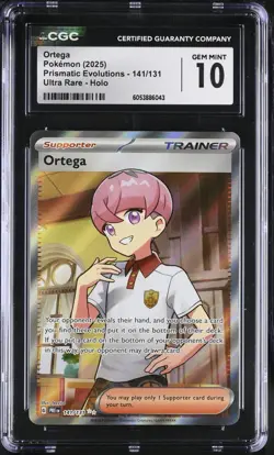 Ortega Full Art Pokemon PSA CGC 10 GEM MINT Prismatic Evolutions 141/131 (2025) - Image 1