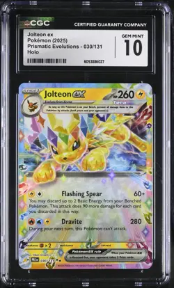 Jolteon ex 030/131 Holo - CGC Gem Mint 10 - Prismatic Evolutions - Pokemon TCG - Image 1