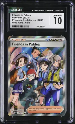 Pokemon Friends in Paldea 137/131 Sv: Prismatic Evolutions PSA CGC 10 Gem Mint - Image 1
