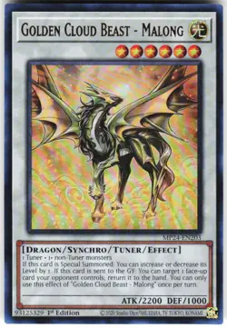 Golden Cloud Beast - Malong MP24-EN203 Yugioh TCG Ultra Rare VLP - Image 1