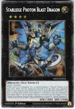Starliege Photon Blast Dragon MP25-EN034 Yugioh TCG Starlight Rare NM - Image 1