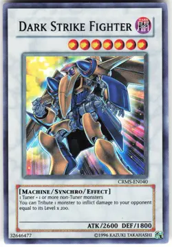 Dark Strike Fighter CRMS-EN040 Yugioh TCG Super Rare MP - Image 1